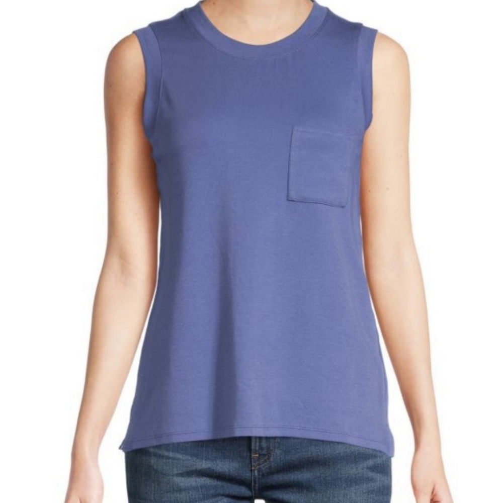 Madewell Periwinkle Sleeveless Pocket Tank